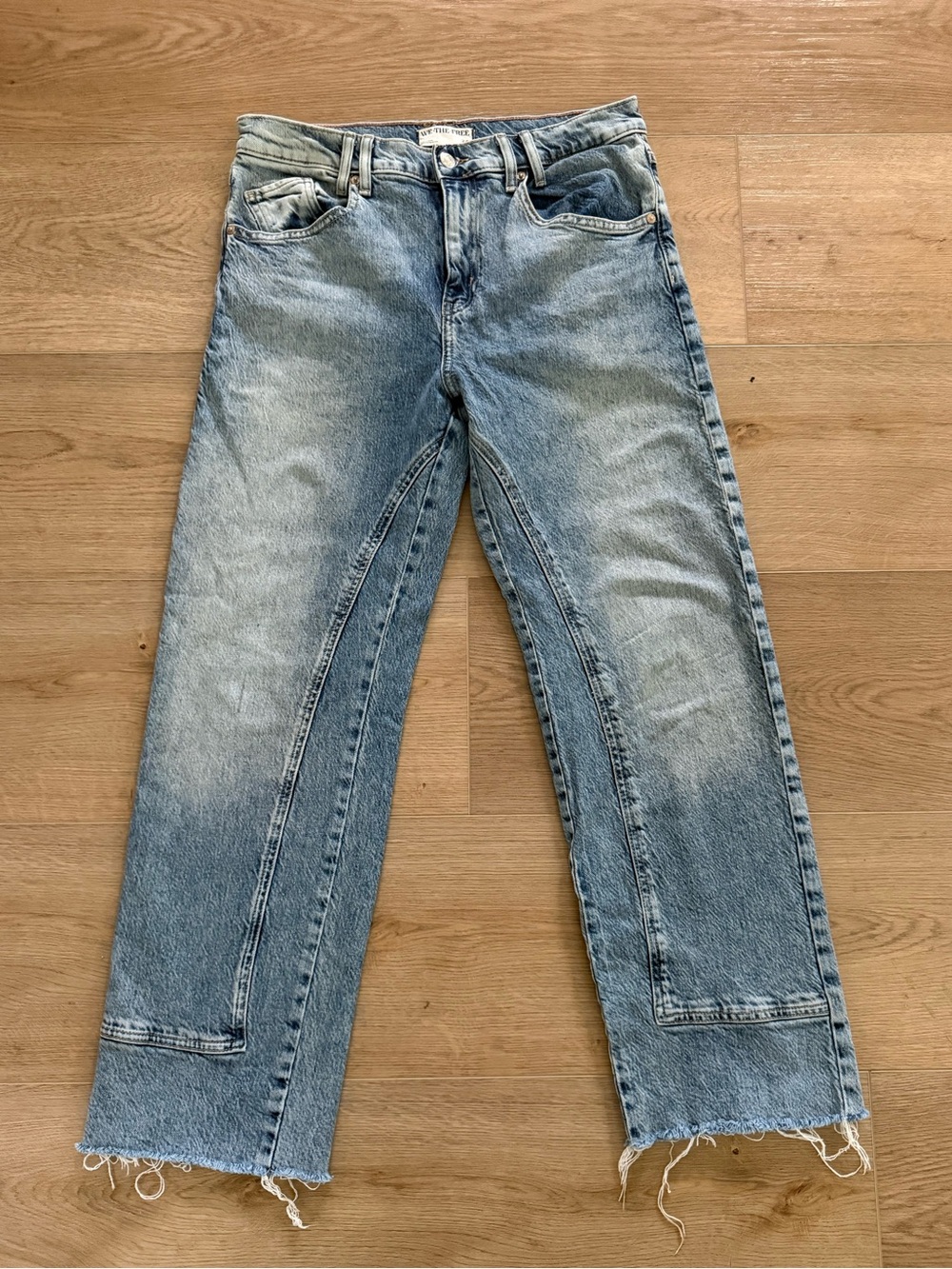 Free People We The Free Risk Taker High-Rise Straight Jeans Size 30 Blue